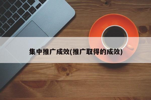 集中推廣成效(推廣取得的成效)