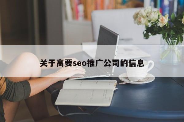 關于高要seo推廣公司的信息